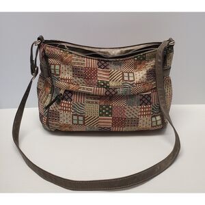 SAS Tapestry Quilt Patchwork Vintage Shoulder Purse